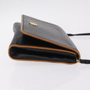 CELINE Shoulder Bag Leather Black Gold Auth bs37568-3