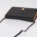 CELINE Shoulder Bag Leather Black Gold Auth bs37568-14