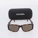 CHANEL Sunglasses plastic Brown CC Auth bs37570-13