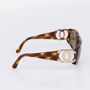 CHANEL Sunglasses plastic Brown CC Auth bs37570-3