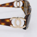 CHANEL Sunglasses plastic Brown CC Auth bs37570-5