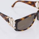 CHANEL Sunglasses plastic Brown CC Auth bs37570-8