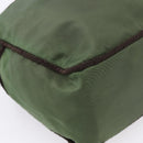 PRADA Tote Bag Nylon Khaki Silver Auth bs37577-11