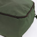 PRADA Tote Bag Nylon Khaki Silver Auth bs37577-12