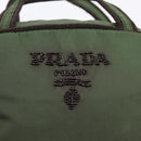 PRADA Tote Bag Nylon Khaki Silver Auth bs37577-14