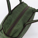 PRADA Tote Bag Nylon Khaki Silver Auth bs37577-6