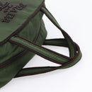 PRADA Tote Bag Nylon Khaki Silver Auth bs37577-7