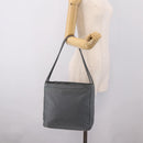 PRADA Tote Bag Nylon Gray Silver Auth bs37578-24