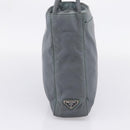 PRADA Tote Bag Nylon Gray Silver Auth bs37578-4