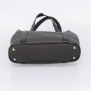 BVLGARI Tote Bag Leather PVC Black Silver Auth bs37580-10