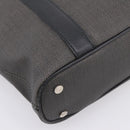 BVLGARI Tote Bag Leather PVC Black Silver Auth bs37580-12
