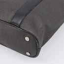 BVLGARI Tote Bag Leather PVC Black Silver Auth bs37580-13