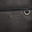 BVLGARI Tote Bag Leather PVC Black Silver Auth bs37580-15