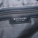 BVLGARI Tote Bag Leather PVC Black Silver Auth bs37580-16