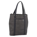 BVLGARI Tote Bag Leather PVC Black Silver Auth bs37580-1