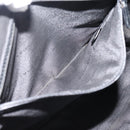BVLGARI Tote Bag Leather PVC Black Silver Auth bs37580-21