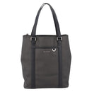 BVLGARI Tote Bag Leather PVC Black Silver Auth bs37580-2