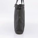 BVLGARI Tote Bag Leather PVC Black Silver Auth bs37580-4