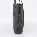 BVLGARI Tote Bag Leather PVC Black Silver Auth bs37580-5