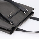 BVLGARI Tote Bag Leather PVC Black Silver Auth bs37580-7