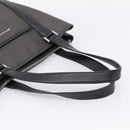 BVLGARI Tote Bag Leather PVC Black Silver Auth bs37580-8