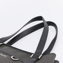 BVLGARI Tote Bag Leather PVC Black Silver Auth bs37580-9