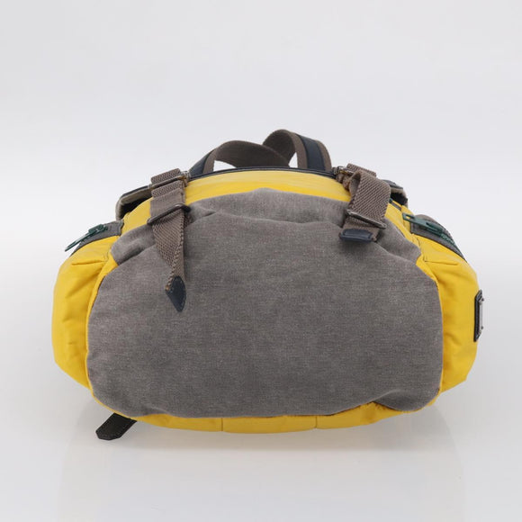 Dolce & Gabbana Backpack Nylon Yellow Auth bs37581