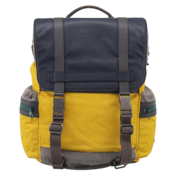 Dolce & Gabbana Backpack Nylon Yellow Auth bs37581