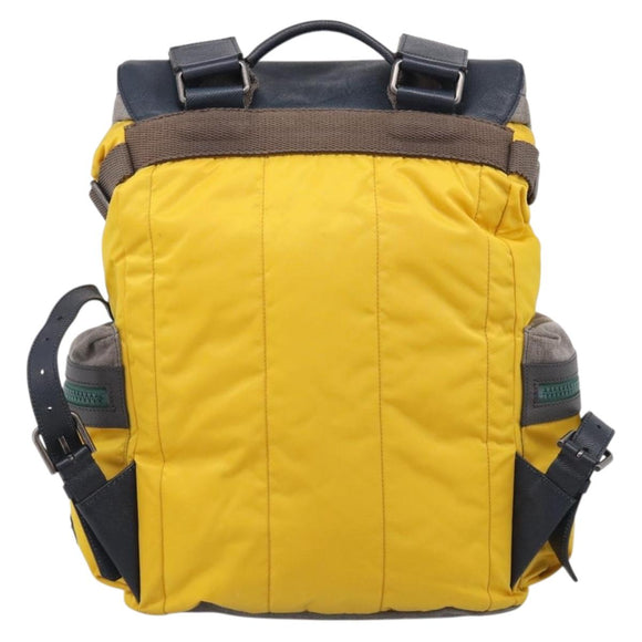 Dolce & Gabbana Backpack Nylon Yellow Auth bs37581