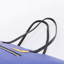 FENDI Monster Tote Bag Leather Blue Silver Auth bs37582-15