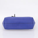 FENDI Monster Tote Bag Leather Blue Silver Auth bs37582-7