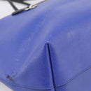 FENDI Monster Tote Bag Leather Blue Silver Auth bs37582-17