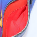 FENDI Monster Tote Bag Leather Blue Silver Auth bs37582-26