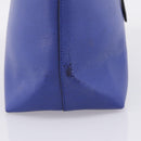 FENDI Monster Tote Bag Leather Blue Silver Auth bs37582-4