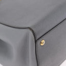 FENDI 2Jours Hand Bag Leather 2way Blue Silver Auth bs37583-13