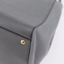 FENDI 2Jours Hand Bag Leather 2way Blue Silver Auth bs37583-16