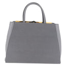 FENDI 2Jours Hand Bag Leather 2way Blue Silver Auth bs37583-3