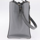 FENDI 2Jours Hand Bag Leather 2way Blue Silver Auth bs37583-5