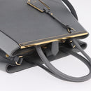 FENDI 2Jours Hand Bag Leather 2way Blue Silver Auth bs37583-6