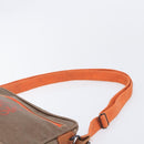 LOEWE Shoulder Bag Coated Canvas Brown Auth bs37584-10
