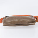 LOEWE Shoulder Bag Coated Canvas Brown Auth bs37584-5