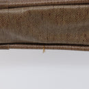 LOEWE Shoulder Bag Coated Canvas Brown Auth bs37584-6