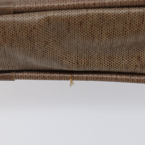 LOEWE Shoulder Bag Coated Canvas Brown Auth bs37584