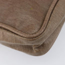 LOEWE Shoulder Bag Coated Canvas Brown Auth bs37584-16
