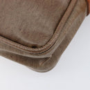 LOEWE Shoulder Bag Coated Canvas Brown Auth bs37584-15