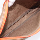 LOEWE Shoulder Bag Coated Canvas Brown Auth bs37584-21