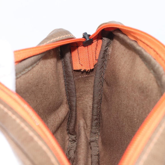 LOEWE Shoulder Bag Coated Canvas Brown Auth bs37584