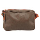 LOEWE Shoulder Bag Coated Canvas Brown Auth bs37584-3