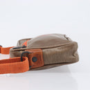 LOEWE Shoulder Bag Coated Canvas Brown Auth bs37584-5