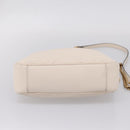 GUCCI GG Marmont Chain Shoulder Bag Leather White Gold 443499 Auth bs37585A-11